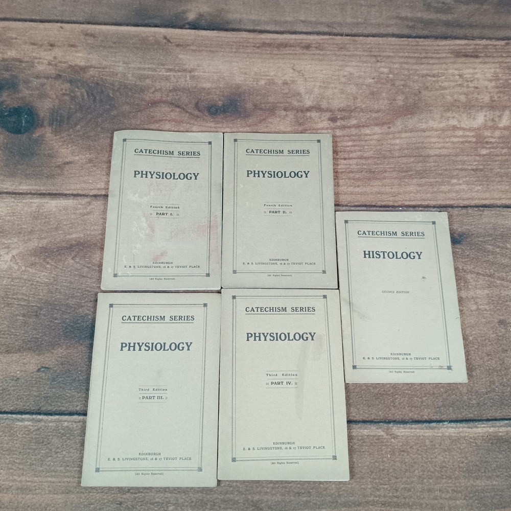 Vintage Catechism Series Medical Books Histology Physiology Edinburgh